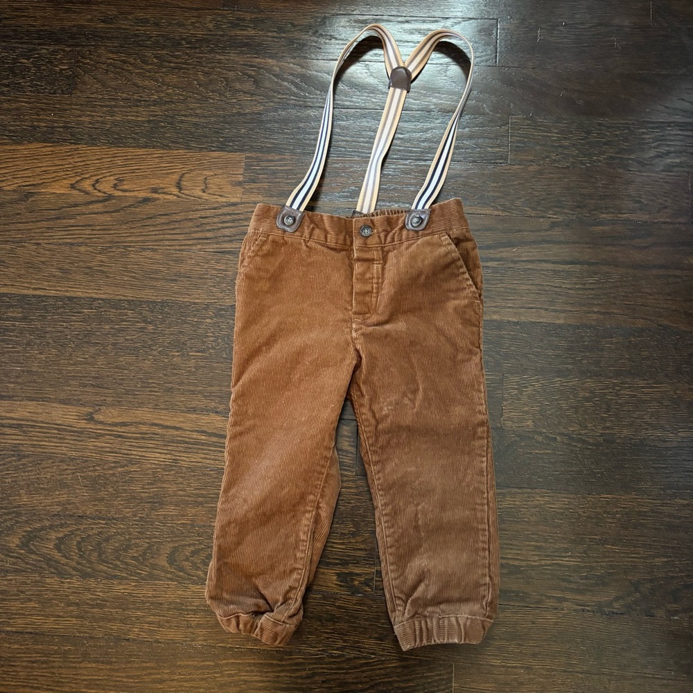 LIKE NEW Corduroy Pants with Suspenders